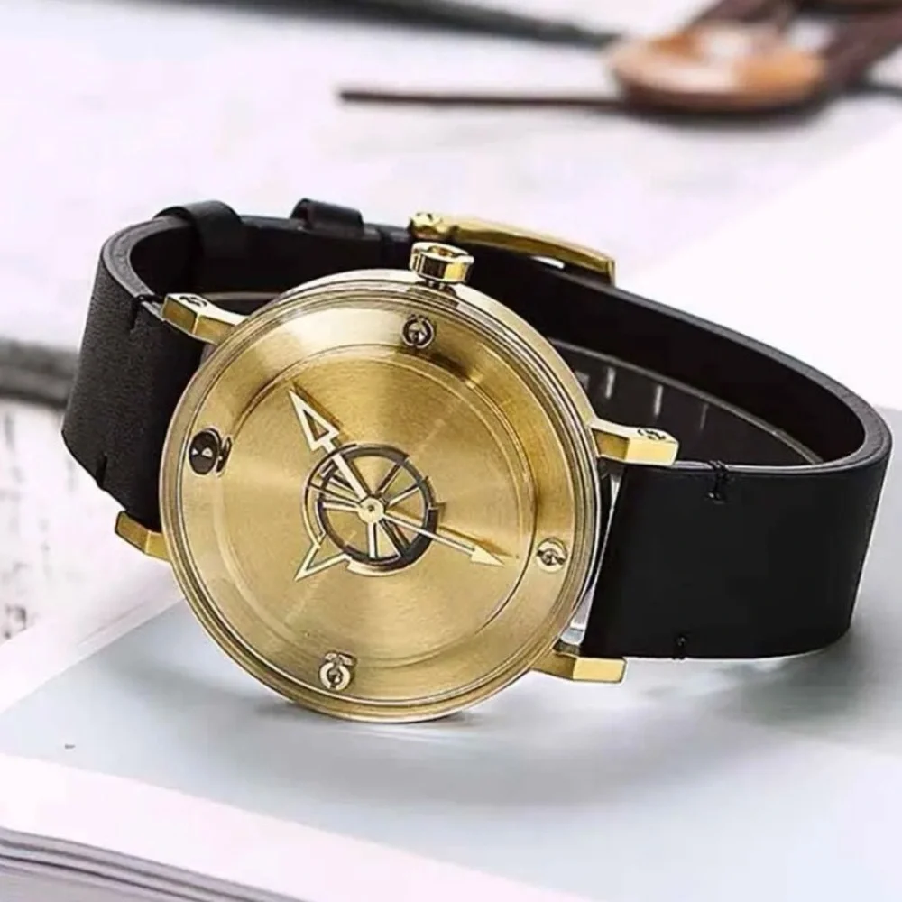 ODM Unisex “Beyond” Watch in Black with a Gold Face, Works, Excellent Condition